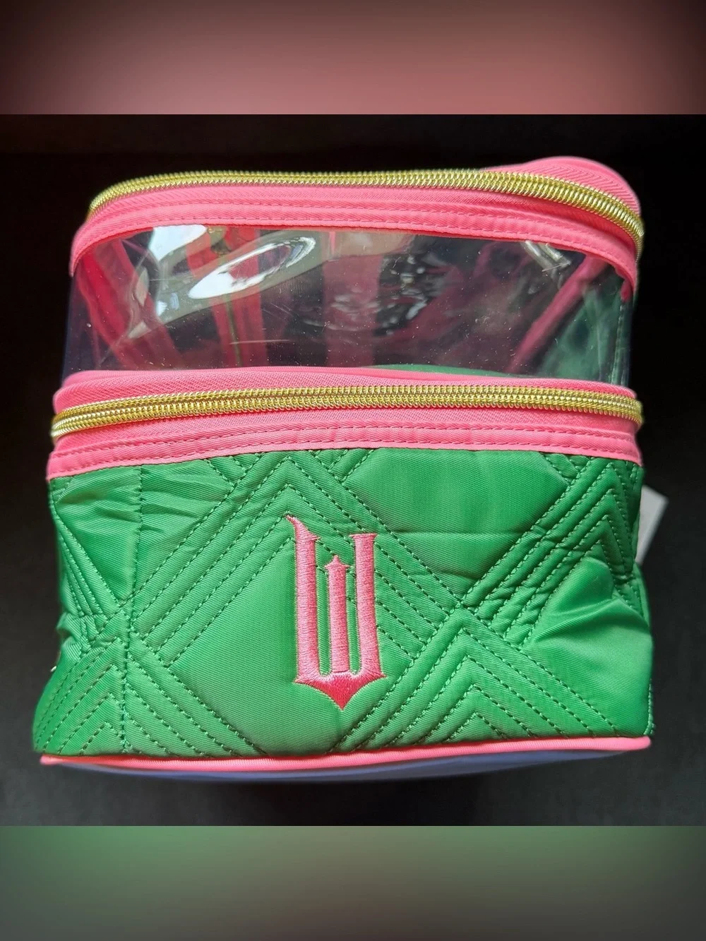 Lug x Wicked Whoosh Clearview Cosmetic Bag Case (Pink Green Glinda Elphaba Oz)